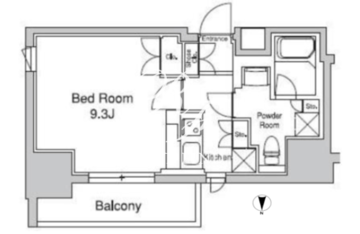 プラウドフラット浅草駒形 607 間取り図