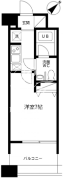 レジディア島津山 209 間取り図