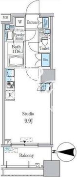 パークキューブ亀戸 403 間取り図