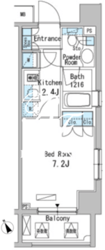 パークアクシス門前仲町 904 間取り図