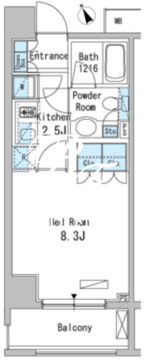 パークアクシス門前仲町 1103 間取り図
