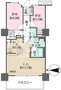 プライムパークス品川シーサイドザ ・タワー 2105 間取り図