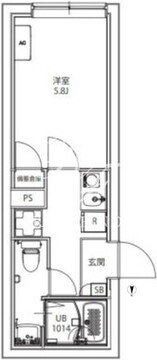シティーウォーク御殿山グランデ 405 間取り図