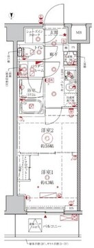 クレイシアIDZ王子フォレストヒルズ 203 間取り図
