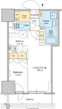 プラウドフラット四谷三丁目 507 間取り図