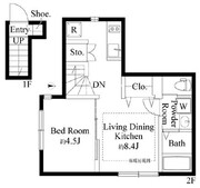ウッドクレスト東高円寺レジデンス 201 間取り図