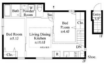 ウッドクレスト東高円寺レジデンス 202 間取り図