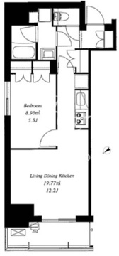 フレンシア浅草橋 602 間取り図