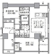 東雲キャナルコートCODAN 19-409 間取り図