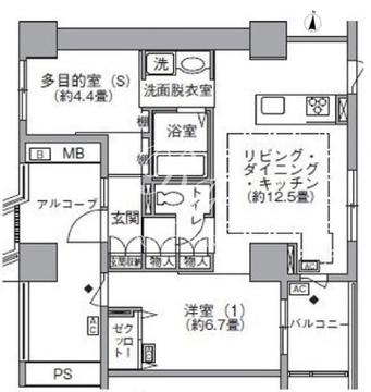 東雲キャナルコートCODAN 19-409 間取り図