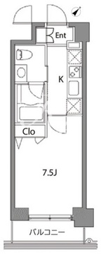 カスタリア中目黒 322 間取り図