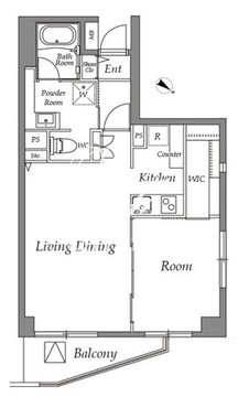 カスタリア目黒 501 間取り図