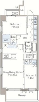イノバスすみだ八広 301 間取り図