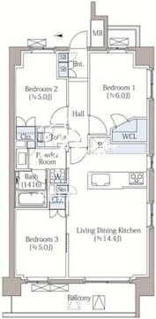 イノバスすみだ八広 210 間取り図