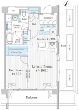 バウスステージ広尾 505 間取り図