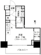 ザ・パークワンズ芝公園 508 間取り図