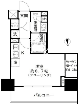 ザ・パークワンズ芝公園 508 間取り図