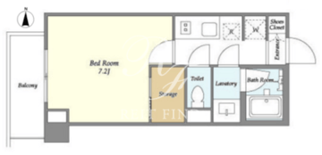 ラティエラ大森 107 間取り図