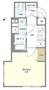 ウェルスクエアイズム武蔵小山サウス 201 間取り図