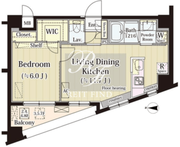 ミアカーサ2 401 間取り図