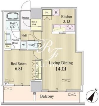 ルミレイス豊洲 1609 間取り図