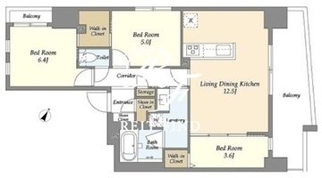 グラン千代田岩本町 402 間取り図