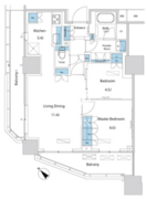 パークアクシス滝野川ラブリーズ 610 間取り図
