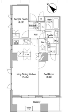 コンフォリア東池袋ウエスト 1201 間取り図