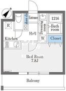 ラドゥセール巣鴨イースト 202 間取り図