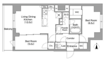 プラネソシエプラス旗の台 203 間取り図