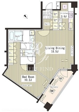 パークアクシス恵比寿 609 間取り図