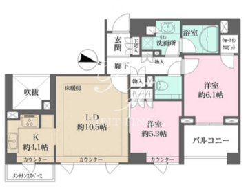 パークハウス中目黒 410 間取り図