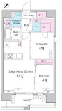 デュオメゾン品川戸越 1102 間取り図
