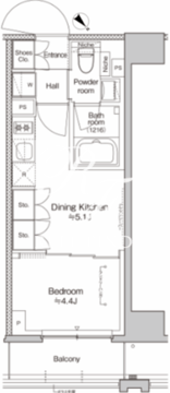 プラウドフラット清澄通り 911 間取り図