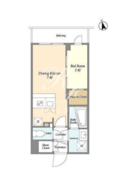 ラドゥセール志茂 509 間取り図