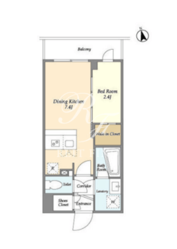 ラドゥセール志茂 509 間取り図