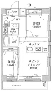 ルフレプレミアム神楽坂 1103 間取り図