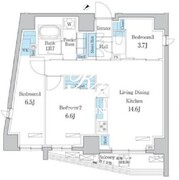 デュオフラッツ板橋大山 1301 間取り図