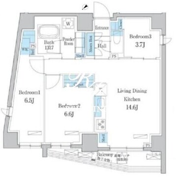 デュオフラッツ板橋大山 1201 間取り図