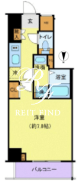 ジェノヴィア田端3グリーンヴェール 502 間取り図
