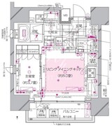 ピアース渋谷 1404 間取り図