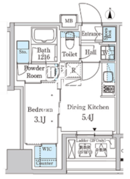 パークアクシス神保町 1003 間取り図