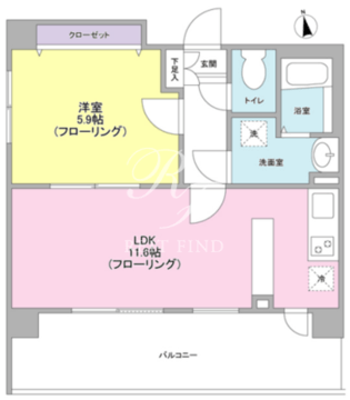 リバーレ秋葉原 1302 間取り図