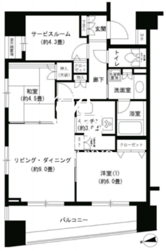 パークキューブ浅草田原町 1202 間取り図