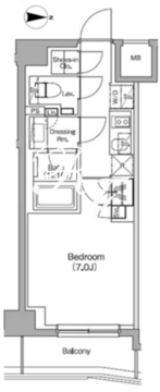 ザ・パークハビオ中野新橋 408 間取り図