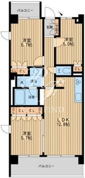 HF若林公園レジデンス 313 間取り図