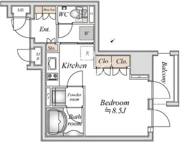 ラドゥセール巣鴨 910 間取り図