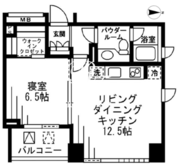 プライムアーバン四谷外苑東 1302 間取り図