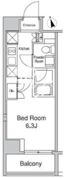 プラウドフラット蒲田2 701 間取り図