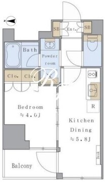 ブリリアイスト赤羽 603 間取り図
